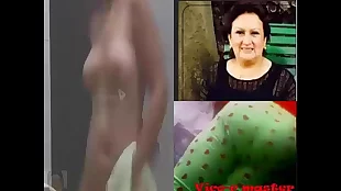 Mature lady spied on by busty Ecuadorian