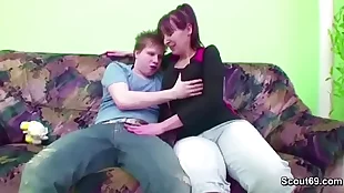Teen boy seduces older woman for anal and BDSM