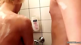 Big cock MILF seduces stepson for a steamy shower session