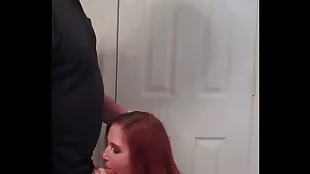 Redheaded wife gives a blowjob compilation