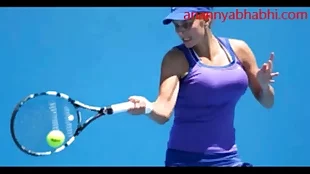 Brunette Tennis Star's Sensual Stances and Mature Masturbation