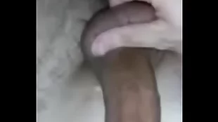 Masturbating with my big cock