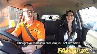 MILF Busty Examiner Passes Excited Young Man on His Test