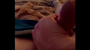 Humping my hard cock while being watched