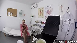 Old and hairy MILF gives her doctor a handjob and blowjob